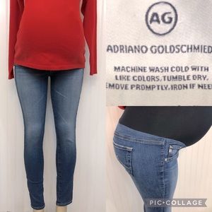 Ag Over the Belly Maternity Skinny Jeans Denim Size 29R